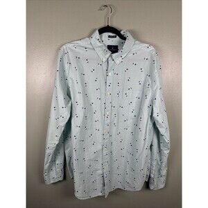 American Eagle Seriously Soft Button Down Shirt With Pineapples Men’s Size Large
